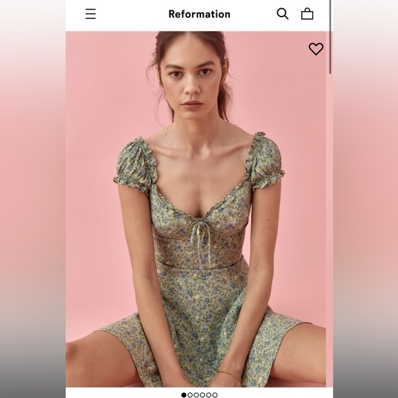 Reformation Pacey Dress in Red; size 4 (worn twice) - Picture 8 of 9